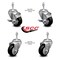 Service Caster 3 Inch Black Polyurethane Wheel Swivel 10mm Threaded Stem Caster Brake, 2PK SCC-TS20S314-PPUB-BLK-TLB-M1015-2-S2 - alternate 5
